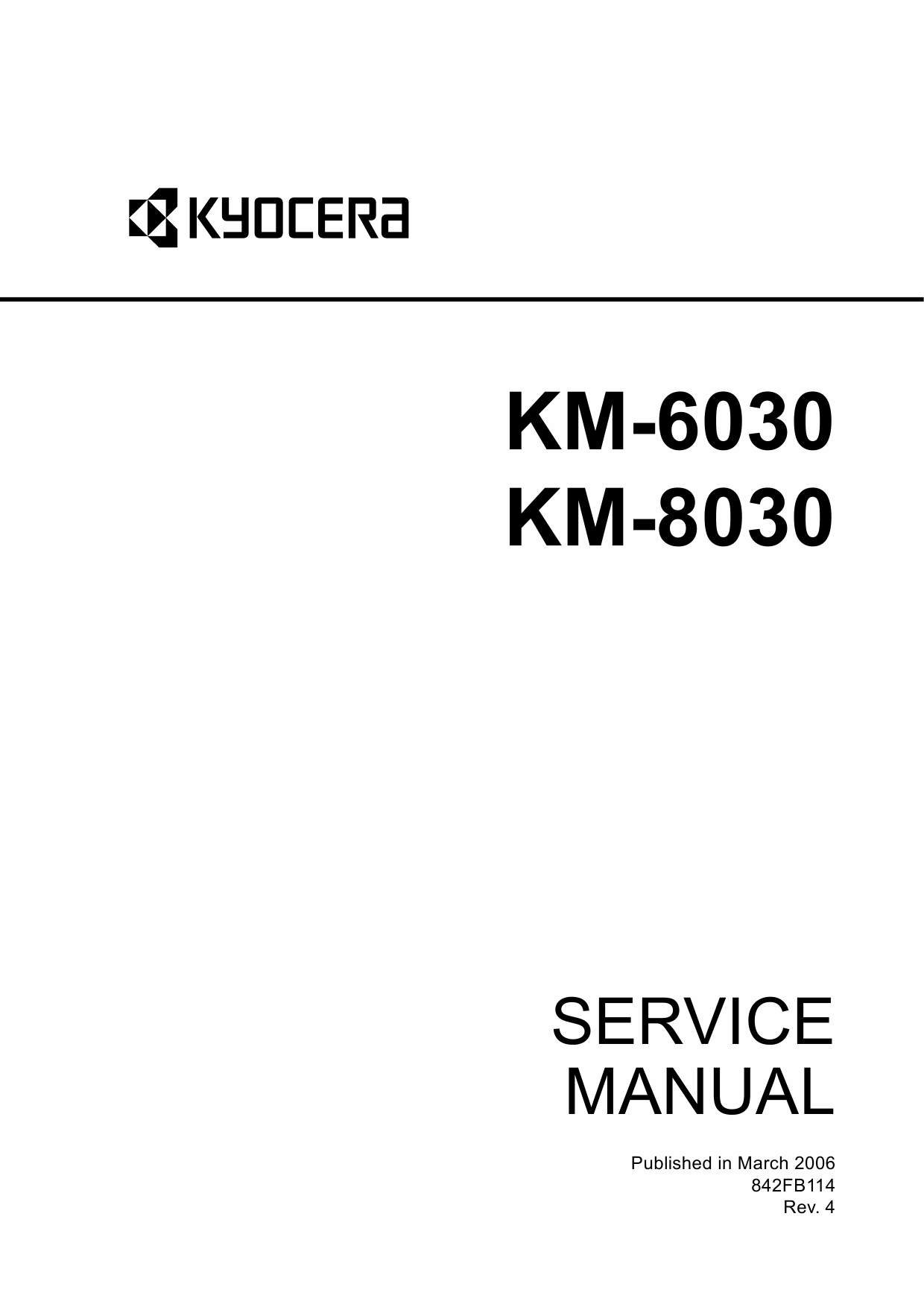 KYOCERA Copier KM-6030 8030 Service Manual-1